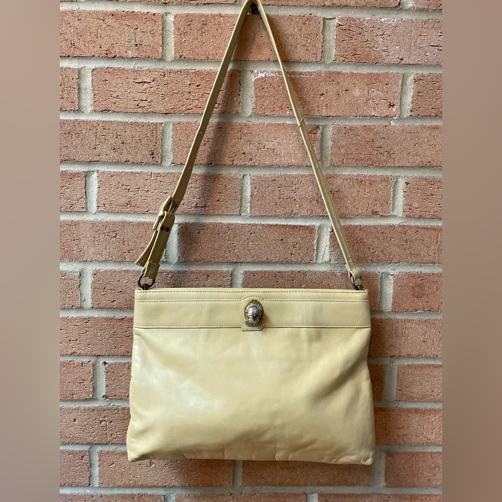 PURSE COLLECTORS: Vintage Ruth E. Saltz / Creamy Leather / Cougar Pull Open